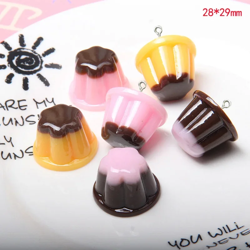 10Pcs Mini Jelly Simulation Kawaii Food Resin Charms Pendenti Per Gioielli Che Fanno Orecchini Collana Fai Da Te Portachiavi Casa Delle Bambole