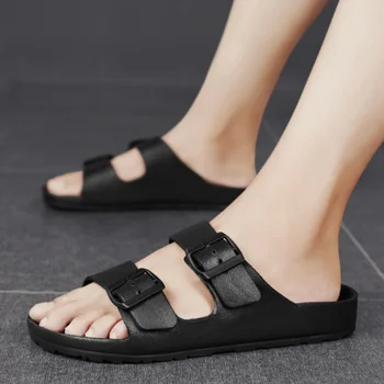 Pantofole da donna da uomo di marca Sandali morbidi 2025 Scarpe casual da spiaggia da donna estive Scivoli in EVA Sandali da uomo infradito da uomo originali 1