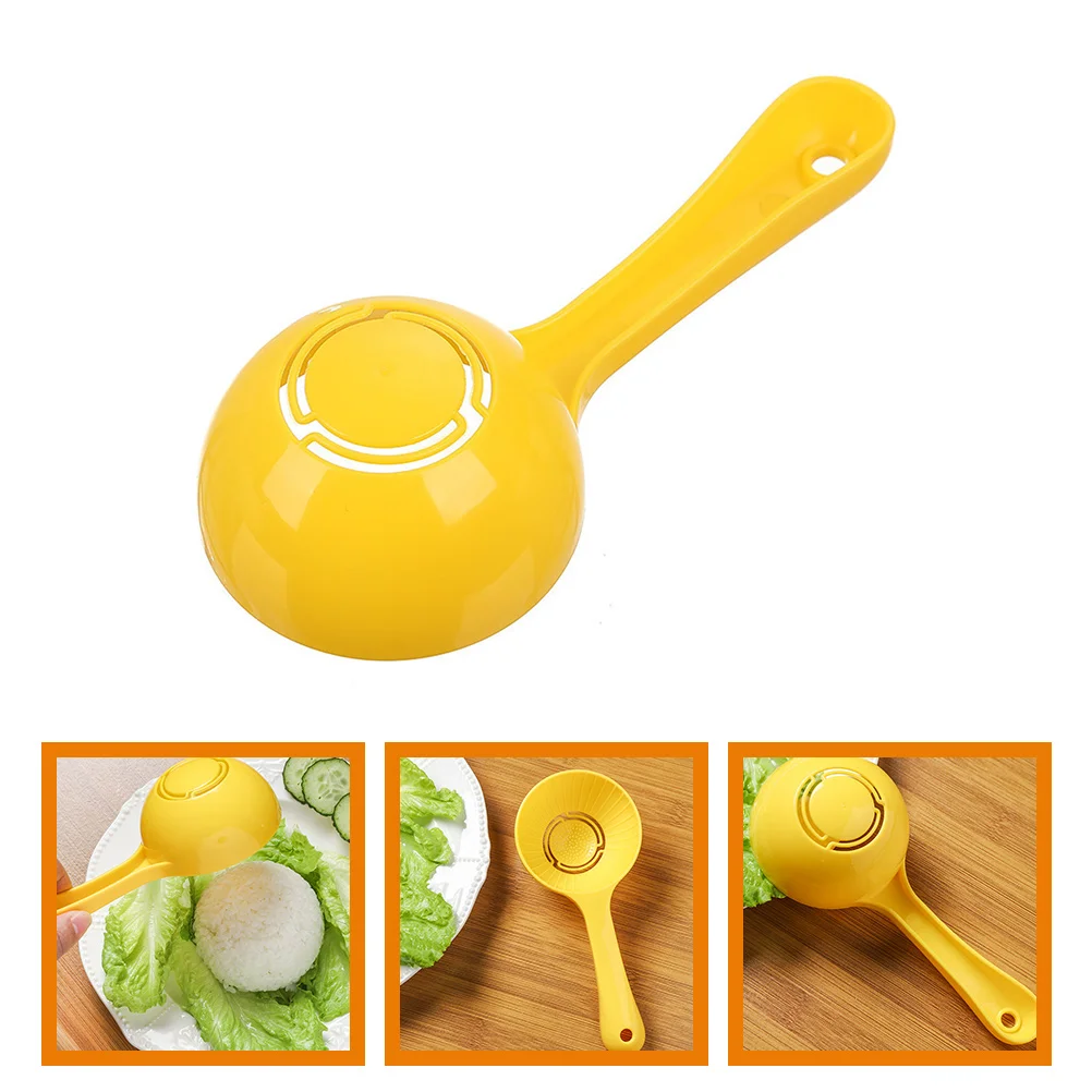 Semi-circular Rice Ball Mold Commercial Bowl Spoon Sushi Baking Tool (yellow) Reusable Home Making Scoop Paddle Cooker