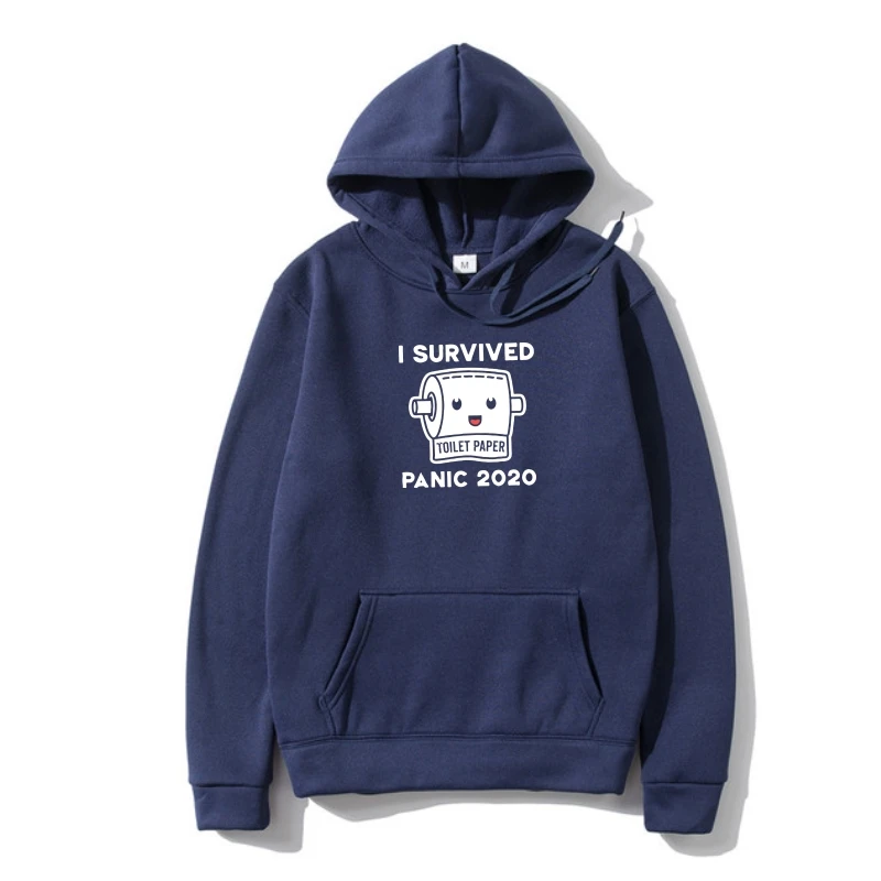 

Toile Paper Shortage Flu Panic 2022 I Survived Funny Novelty Hoodie EU Autumn Pure Cotton Breathable Hoody Outerwear