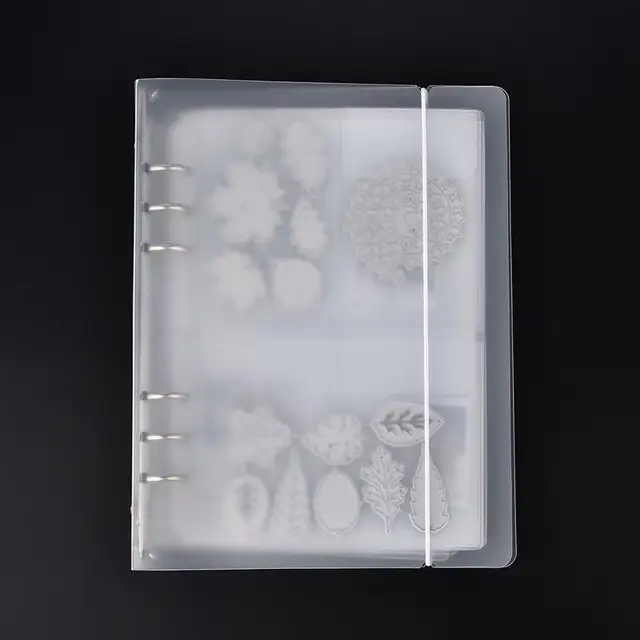 A5 6-Hole Strap Storage Clip And Storage Bag Scrapbook Cutting Die Storage Organizing Sticker Storage Transparent Bag Knife Pen 1