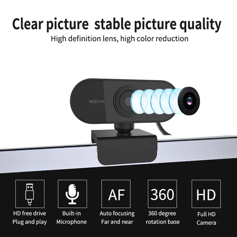 PC Webcam Xiaomi 1080P HD Computer USB Camera With Microphone Tripod Built In USB Network For Home Work