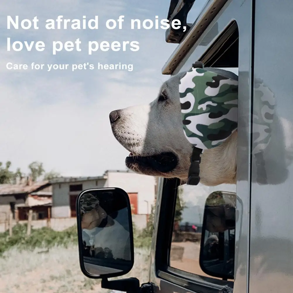 

Noise Reduction Earmuffs for Pets Pet Earmuffs for Anxiety Comfortable Effective Dog Ear Protection Adjustable Pet for Dogs