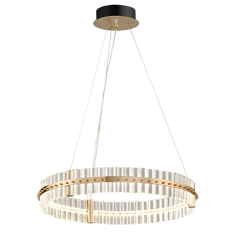 

Wrought Iron Modern Room Light Hanging Crystal Chandelier