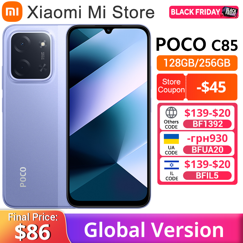  POCO C85 Global Version Smartphone 6.9" Dot Drop display 6000mAh battery 50MP Camera 33W Helio G81-Ultra NFC 