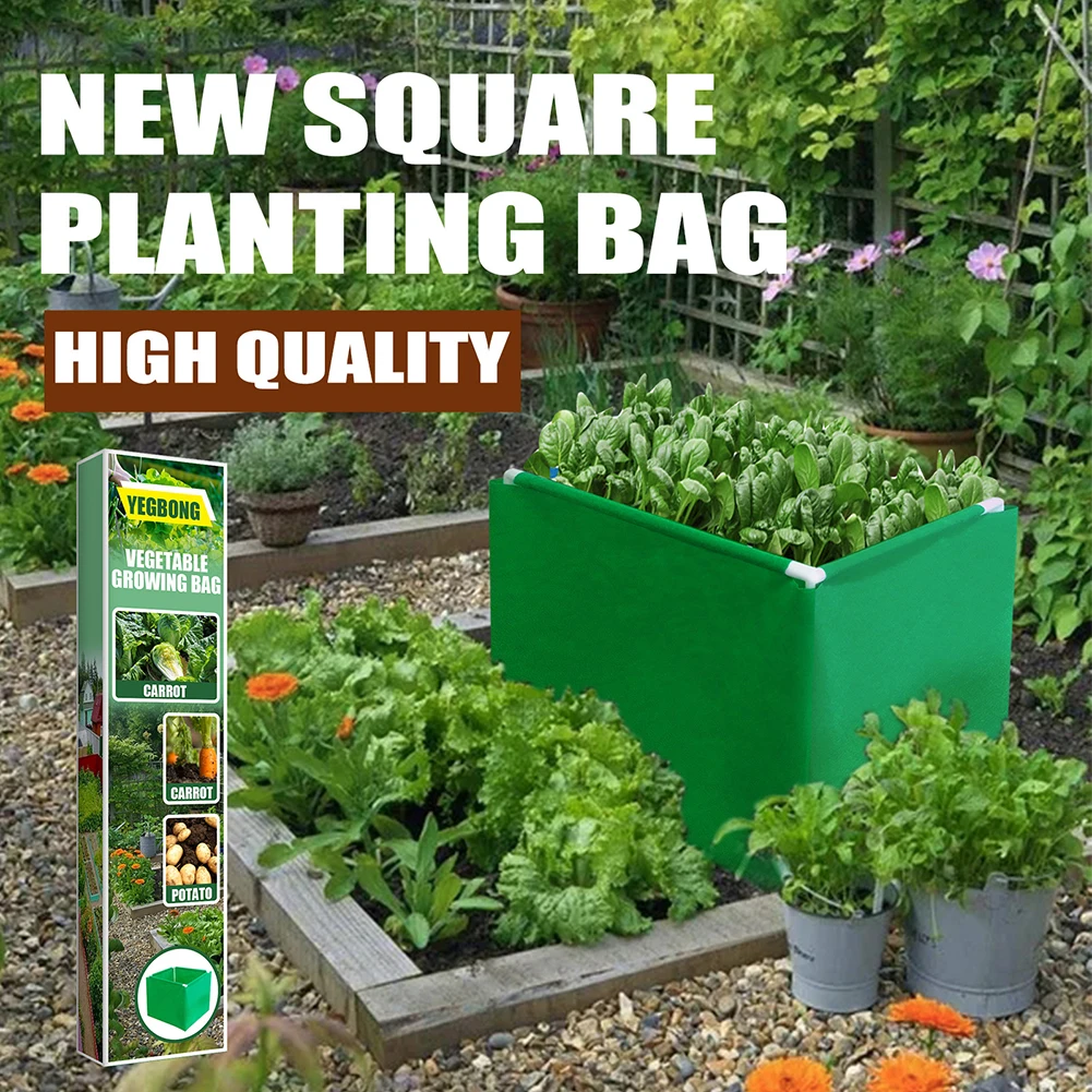 Vegetable Grow Bags Nonwoven Beauty Grow Bags Plant Grow Bags Home Gardening Vegetables Square