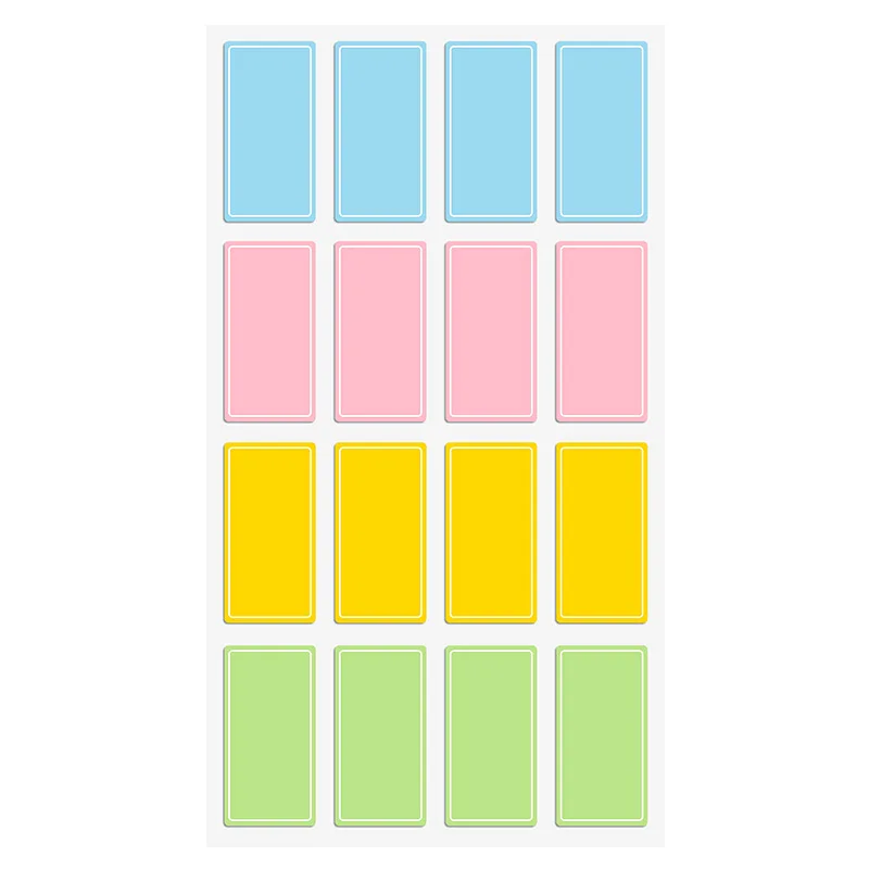 10PCS Self-adhesive Lable Stickers Colorful Handwritten Label Stickers Index Classification Waterproof School Office Supplies