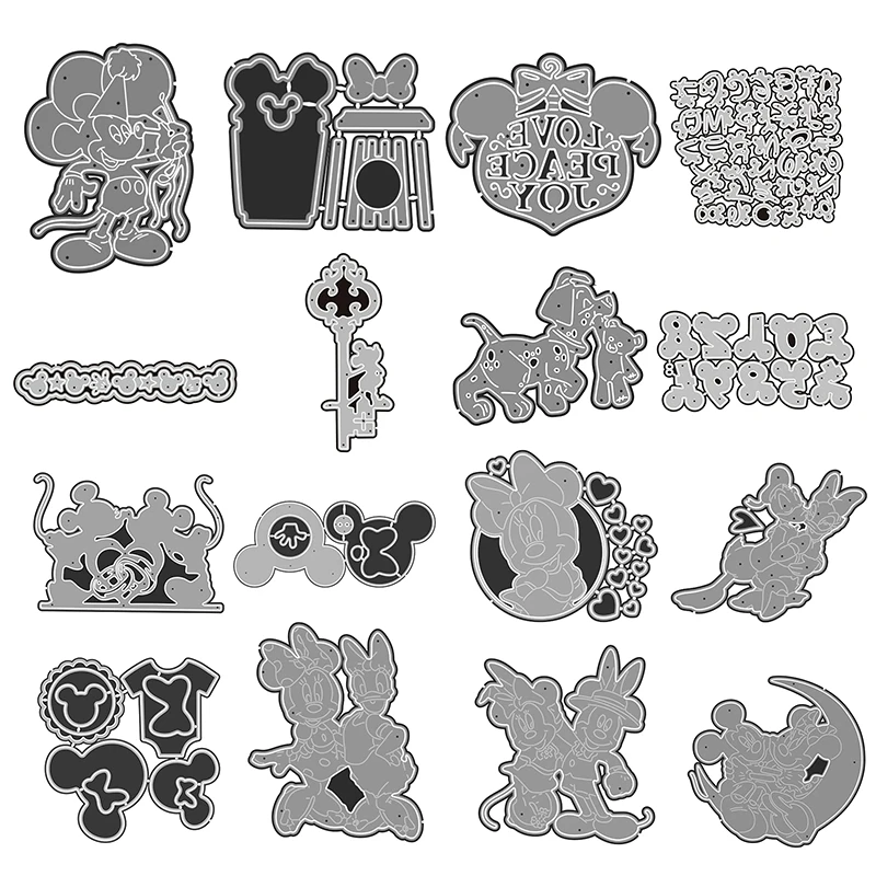Matrices de Découpe Métal Disney Mickey Minnie Scrapbooking DIY