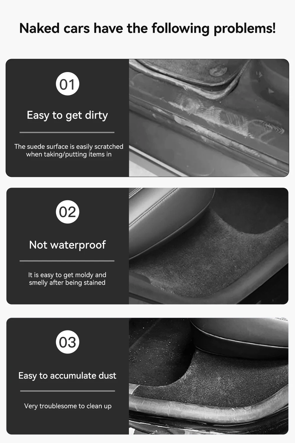 For Tesla Model Y 2025 Juniper Leather Trunk Mats Rear Seat Back Protector Pad F