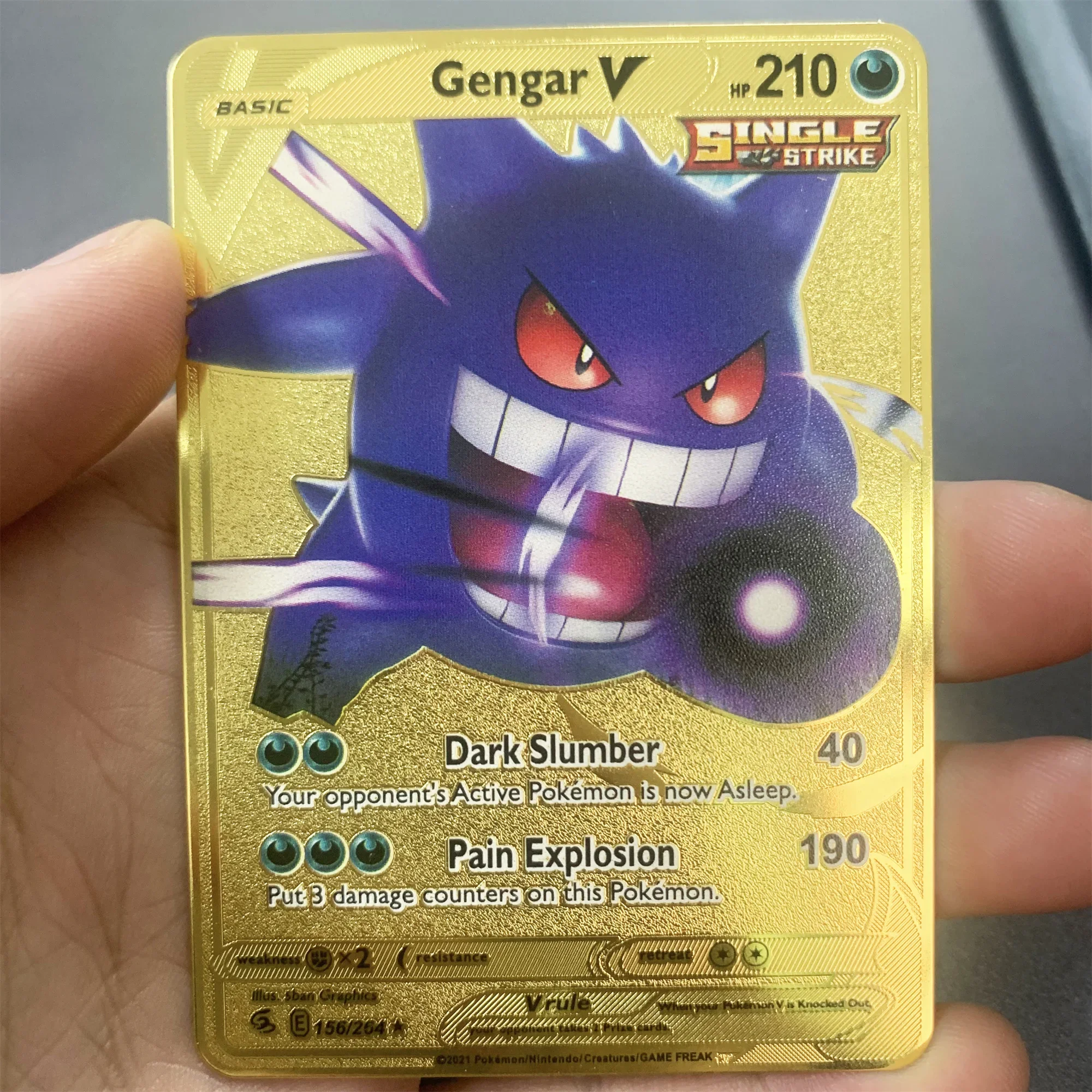 thumbnail image 1 of 10000 Point Pikachu Vmax Metal Cards English DIY Arceus Charizard Golden Card Limited Edition Kids Gift Collection Cards, 1 of 5