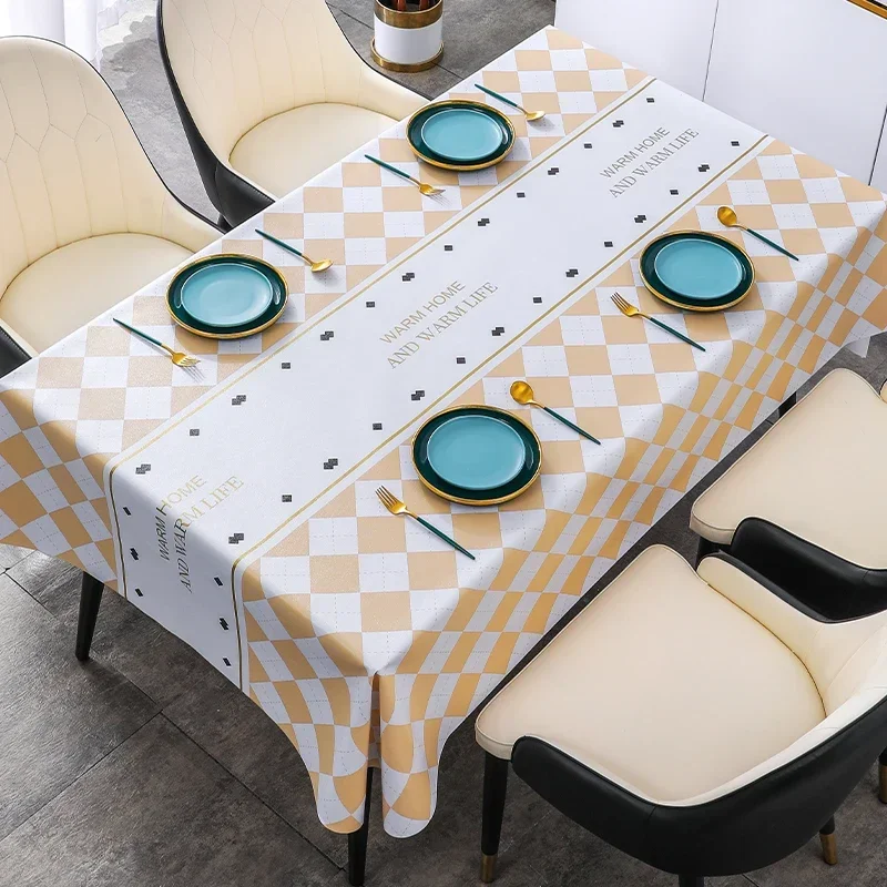 

PVC tablecloth, waterproof, oil resistant, scald resistant, and washable, dining room, dining room, dining table