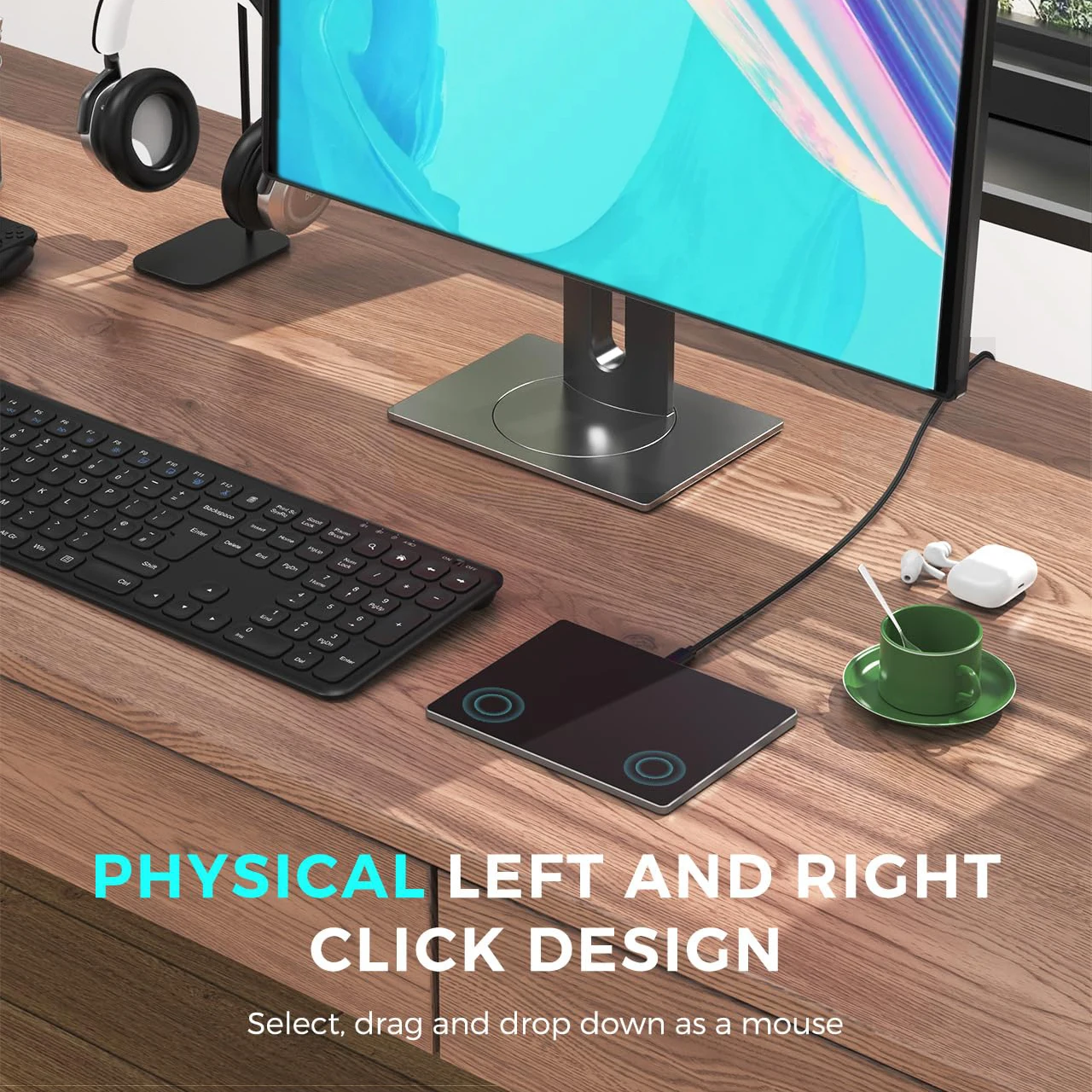 Trackpad: Wired, USB-C, Aluminum Mouse Pad Works with Windows 10/11 wired trackpad