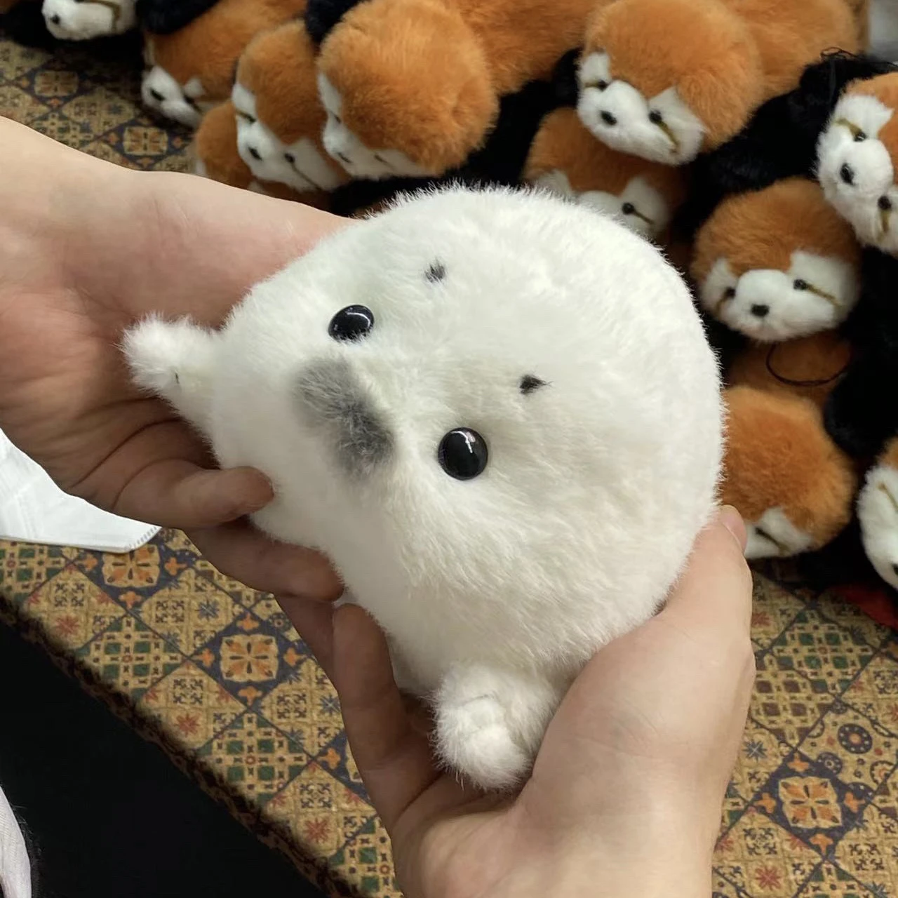 Original Handmade Seal Doll Ocean Animals 25cm Cute Park Zoo Toy Soft Stuffed Dolphin Doll PP Cotton Filled Collectible Bear