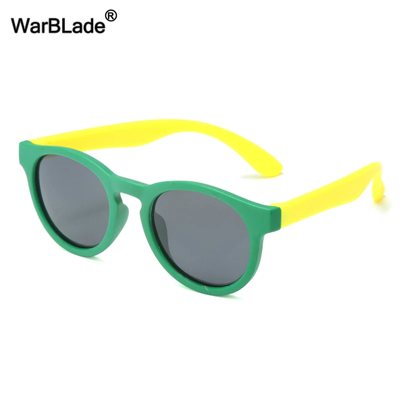 Kids Round Polarized Sunglasses - Silicone Flexible Safety UV400 Fashion Shades
