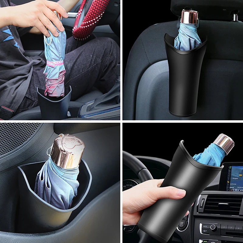 Car Umbrella Storage Box Versatile Space Saving Auto Umbrella Holder Rack Backseat Can Garbage Car Cup Holder car umbrella hook