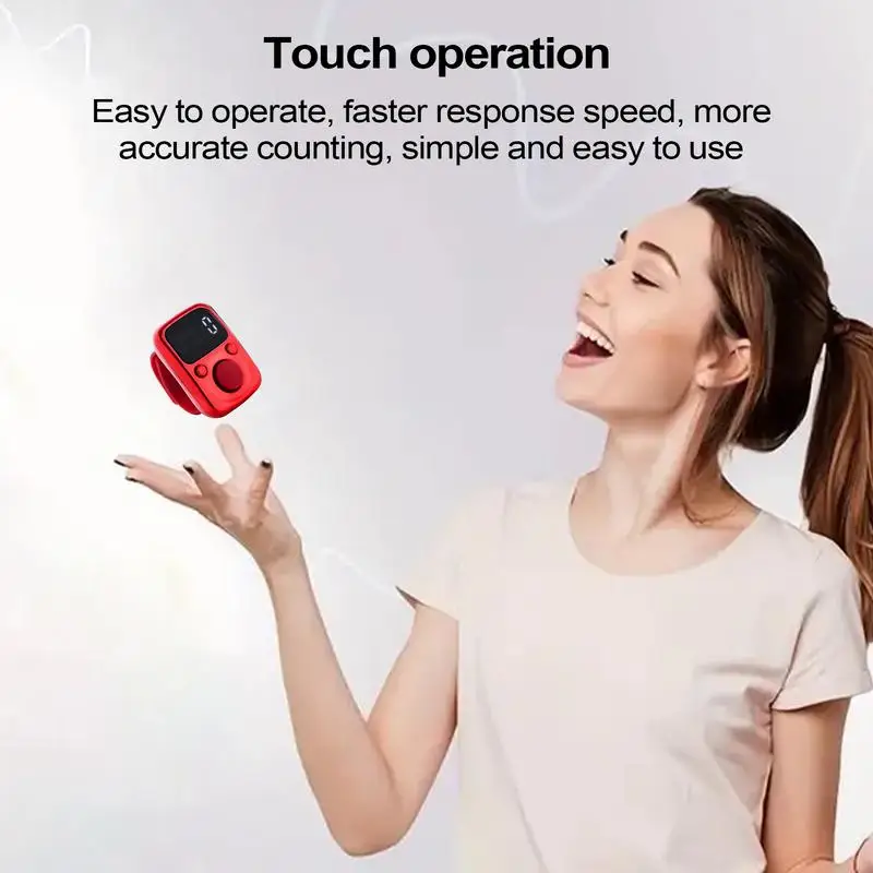 Tally Counter Waterproof Smart Click Counter LCD Digit Display Tasbeeh Tasbih Hand Tally Clicker Timer Multipurpose