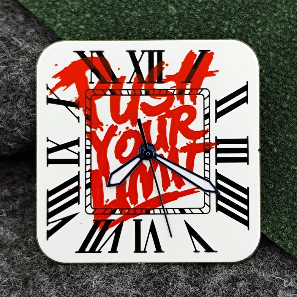 Square Dial 'Time is Money' Customized Watch Face for Premium Watch Accessories