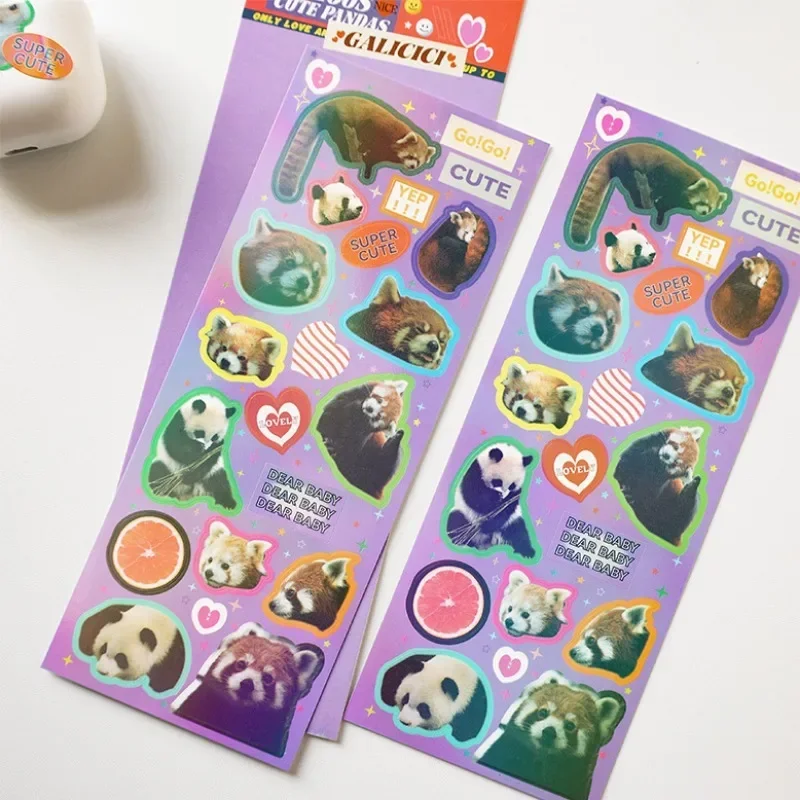 1Pc Retro American Animal Laser Stickers Scrapbooking Stick DIY Material Stationary Kawaii Art Decoration Supplies