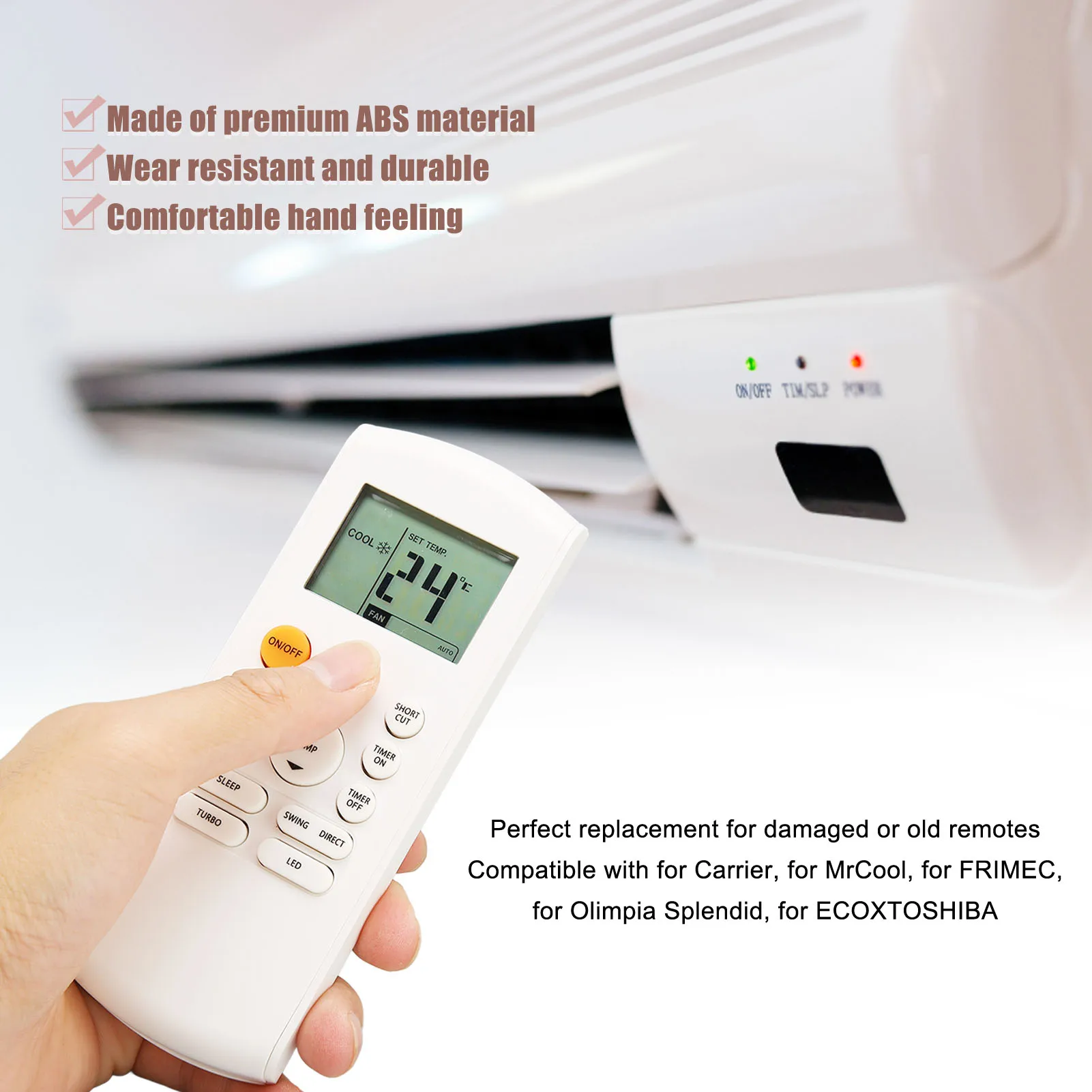 RG57B BGE Air Conditioning Remote Control Compatible for R57B1 BGE RG52A2 BGEFU1 RG57 BGE RG57A BGE RG57A6