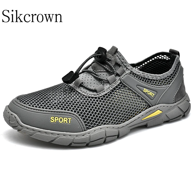 

Hiking Minimalist Barefoot Shoes Men Breathable Mesh Shoes Outdoor Sandals Sneakers Comfortable Stitched Sole Summer Sneakers