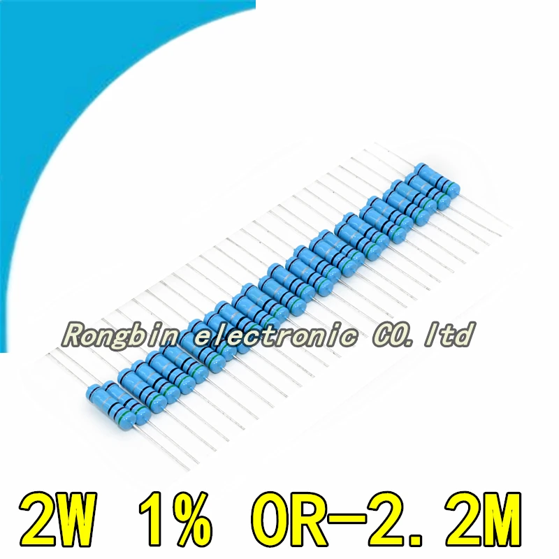 

20pcs 2W Metal Film Resistor 2W 1% 9.1R 11R 12R 13R 15R 16R 18R 20R 22R 24R 27R 30R 33R 36R 39R 43R 47R 51R 56R ohm