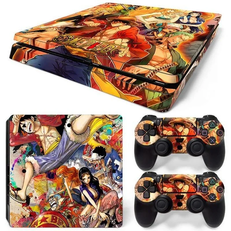 Dragon Ball Son Goku Game Console Full Body Stickers for SONY PS4 Slim Fashion Cartoon Decals PlayStation 4 Slim Accessories ps4 game console stickers