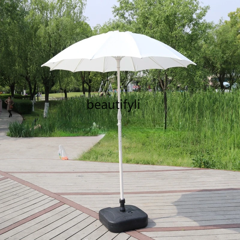 

yj 1.8 M 2.1 M Small Medium Umbrella Outdoor Beach Sun Protection Milk Tea Shop Courtyard Balcony Mini Terrace Umbrella