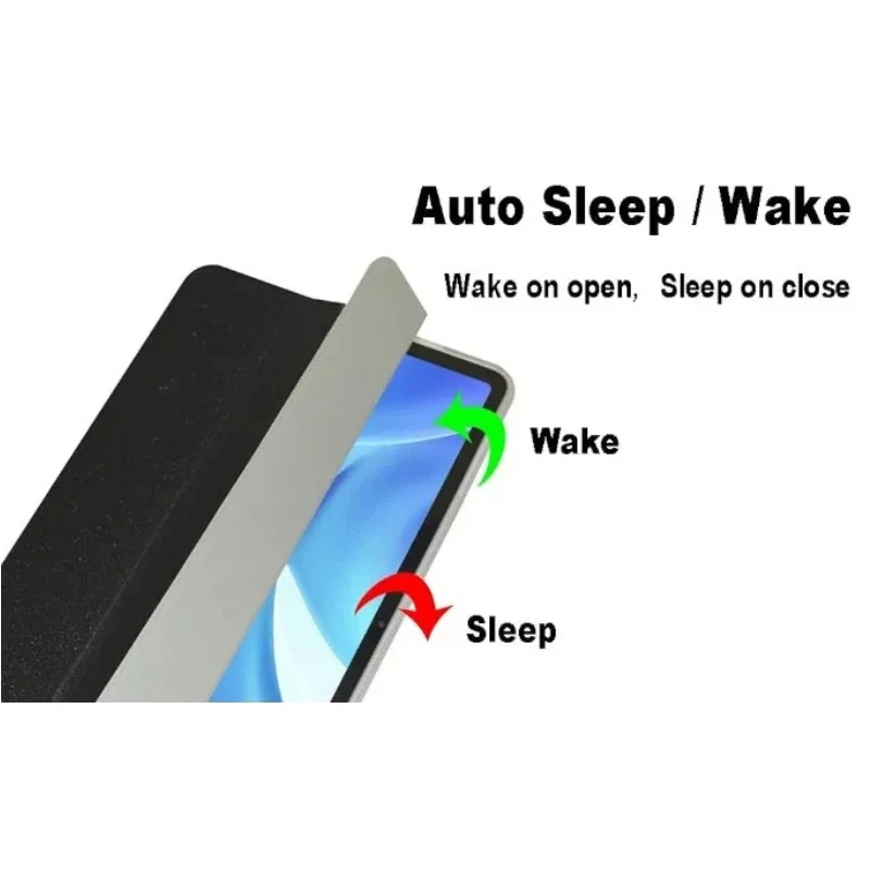 Slim Folding Stand Tablet Case with Auto Sleep/Wake and Matte Back Cover