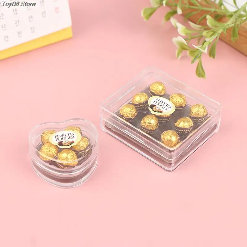 1PC 1:12 Dollhouse miniture Chocolate Gift box Model Food Toy Kitchen Accessories 32*15MM