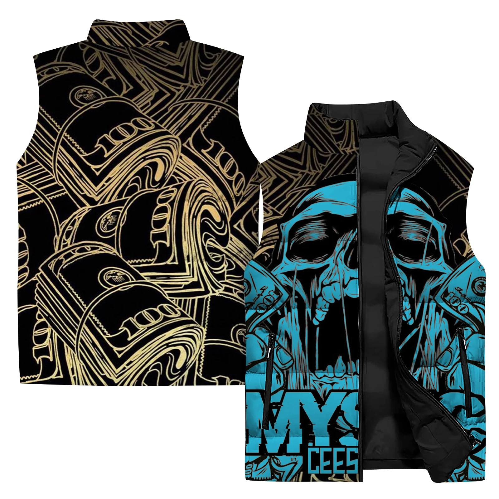 thumbnail image 1 of Chaqueta sin mangas con estampado 3D para hombre, para deportes al aire libre, ciclismo, cortavientos, informal, para otoño e invierno, 1 of 5