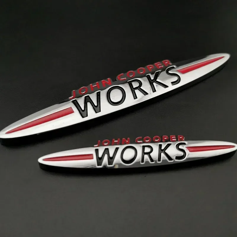 Chrome MINI JCW John Cooper Works 클럽 맨 컨트리 맨 R50 R52 R53 R55 R56 R57 R58 F55 용 프론트 그릴 엠블럼 배지 스티커 데칼