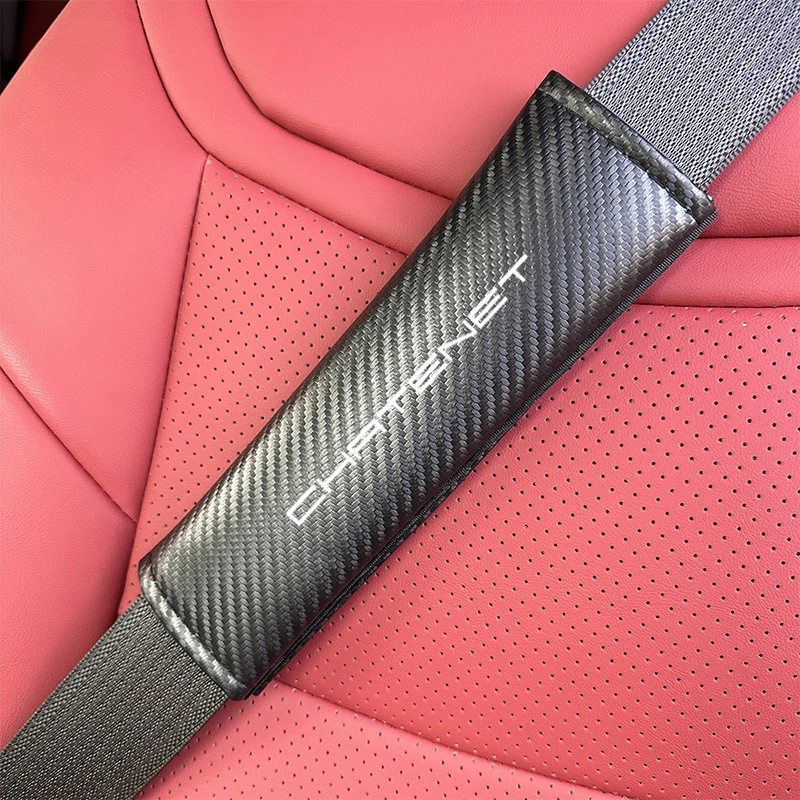 2PCS Carbon Fiber Car Seat Belt Cover Pads For CHATENET CH26 GT CH26 CH28 CH30 CH32 CH39 CH40 CH44 CH46 GT Media Car Accessories