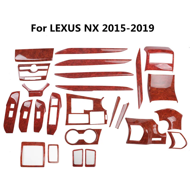 

Wood Grain Car Dash Outlet Window Control Cover Center Console Gear Panel Moulding Trim for LEXUS NX 2015 2016 2017 2018 2019