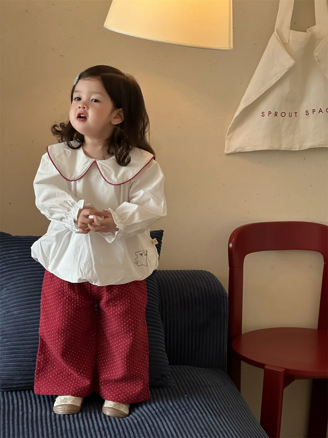 2025 Autumn New Girls Lapel Shirts Kids Loose Long Sleeve Tops Kids Girls Cotton Shirts Toddler Princess Causal Clothes 3 2025 Autumn New Girls Lapel Shirts Kids Loose Long Sleeve Tops Kids Girls Cotton Shirts Toddler Princess Causal Clothes - Image 3