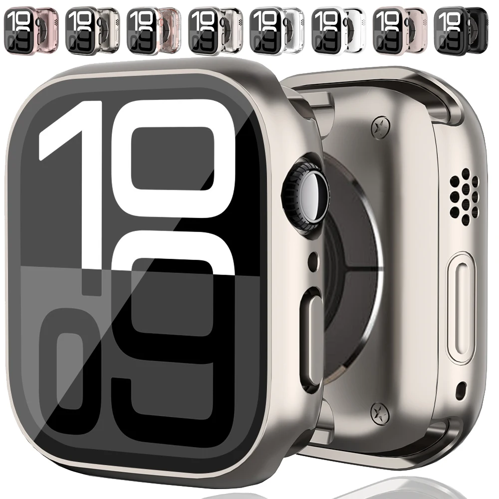 Premium 360° Bumper Tempered Glass Cover for Smartwatch - 46mm/42mm Screen Protector