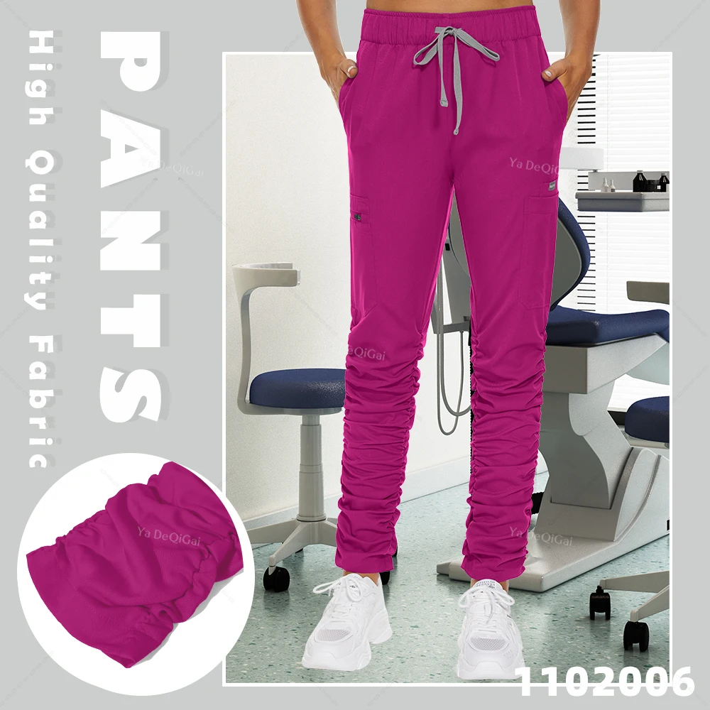 

Medical Uniform Trouser Doctor Nurse Uniforms Bottoms Elastic Waist Clinical Scrubs Dental SPA Lab Nursing Work Pants