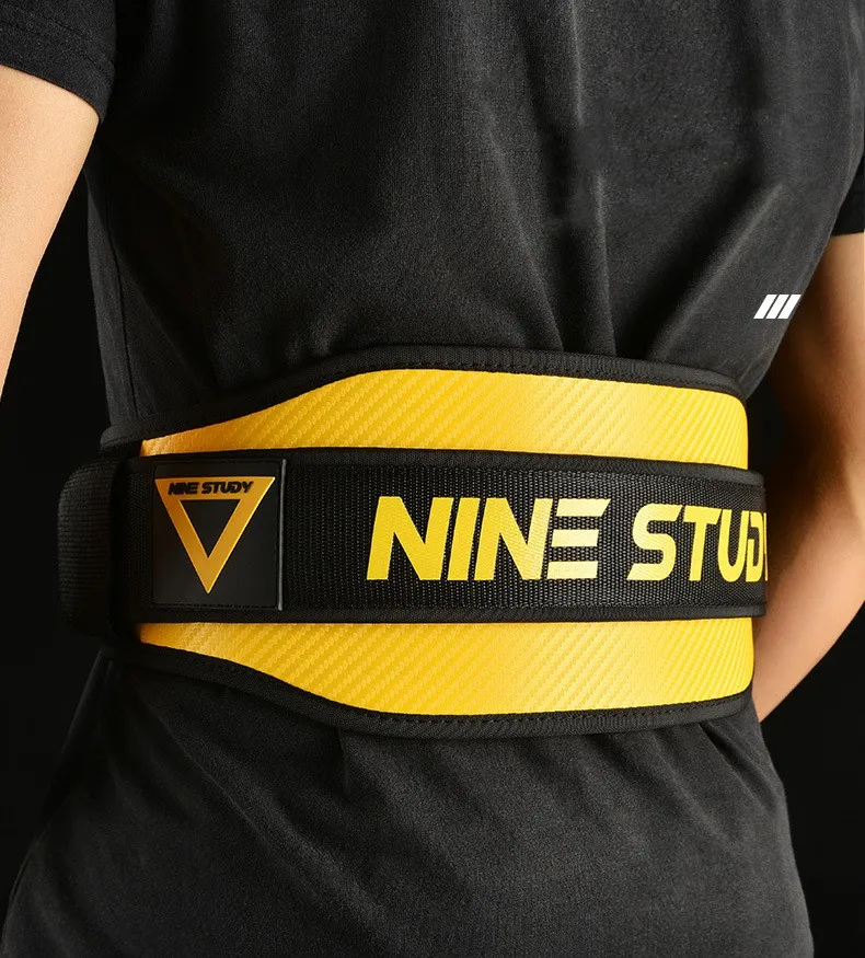 

1Pcs Gym Weightlifting Belt Adjustable Waist Back Support Squat Dumbbell Barbell Deadlifts Training Fitness(Black and Yellow)