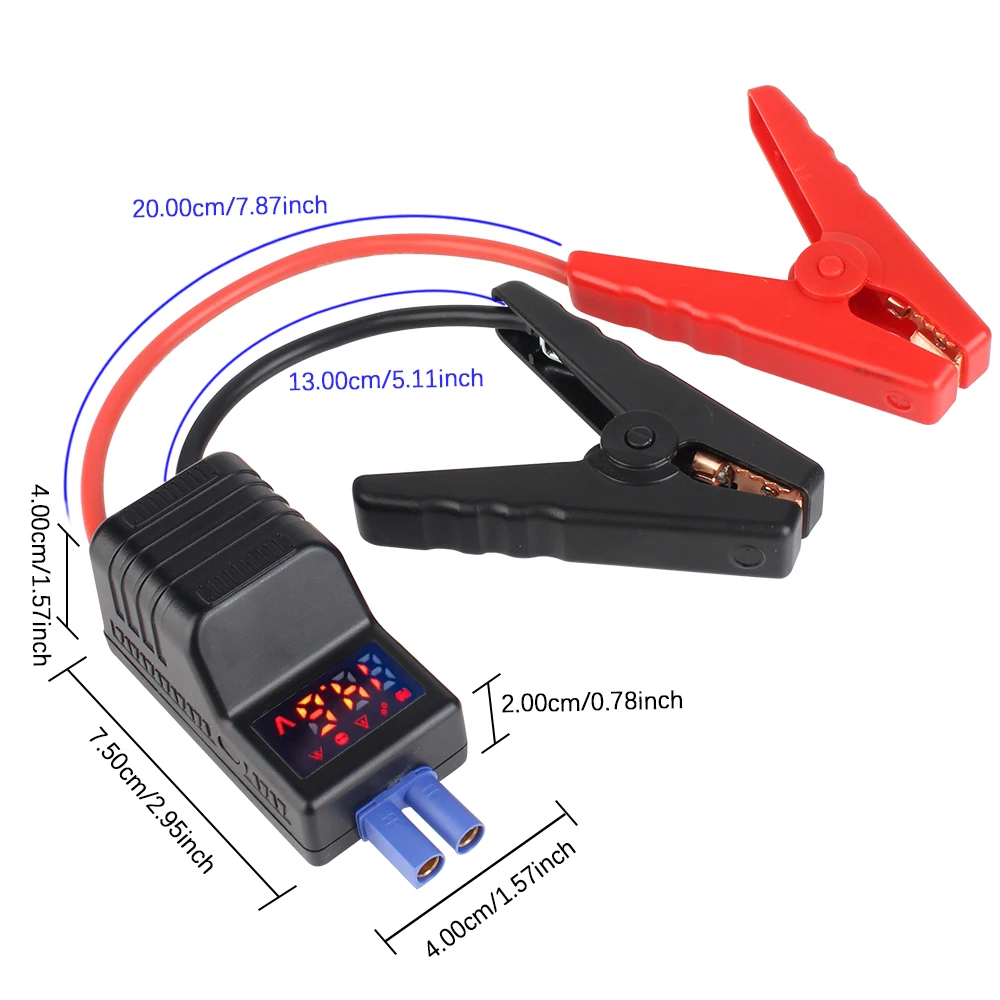 EC5 Plug Connector Emergency Jumper Cable Clip Intelligent Clamp Booster Anti Reverse Connection 650A 12V