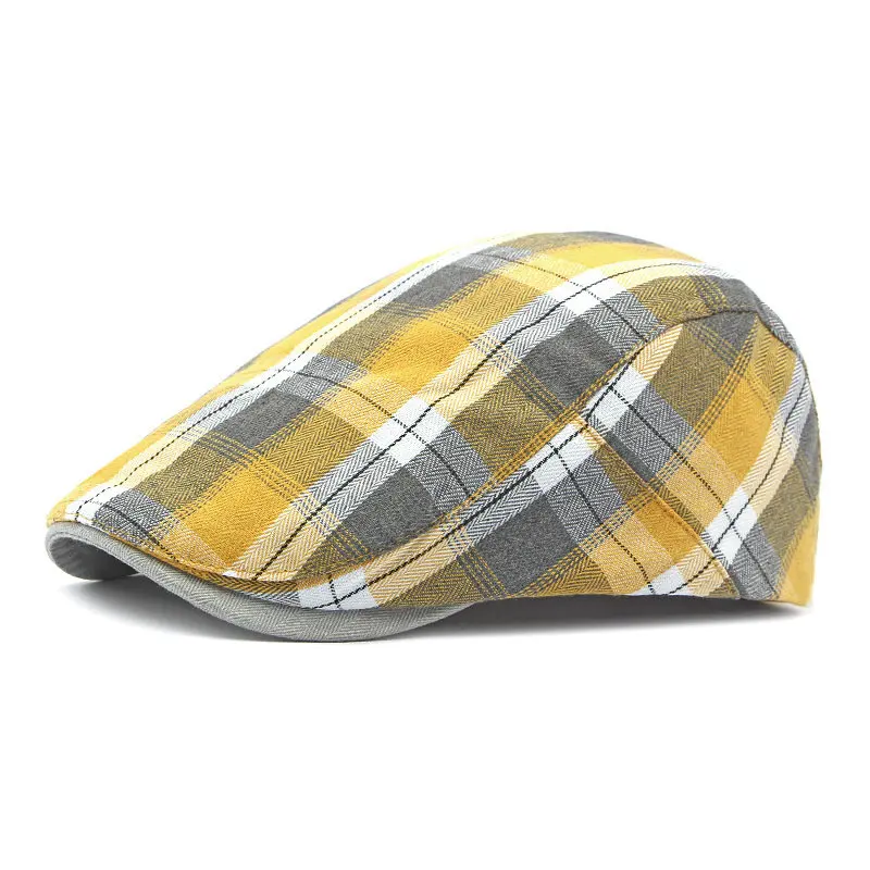 Four Seasons Polyester Print Newsboy Caps Flat Peaked Cap Men and Women Painter Beret Hats 135 beret hat newsboy cap newsboy hat