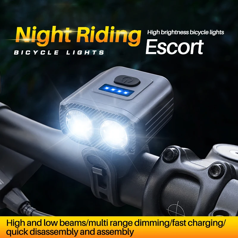 High-Performance Waterproof Bicycle Headlights - 550 Lumens Outdoor Riding Lights