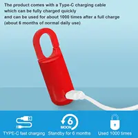 Mini Smart Fingerprint Lock Biometric Keyless Thumbprint Padlock School Gym Locker Small Rechargeable Electronic Locks - Image 4