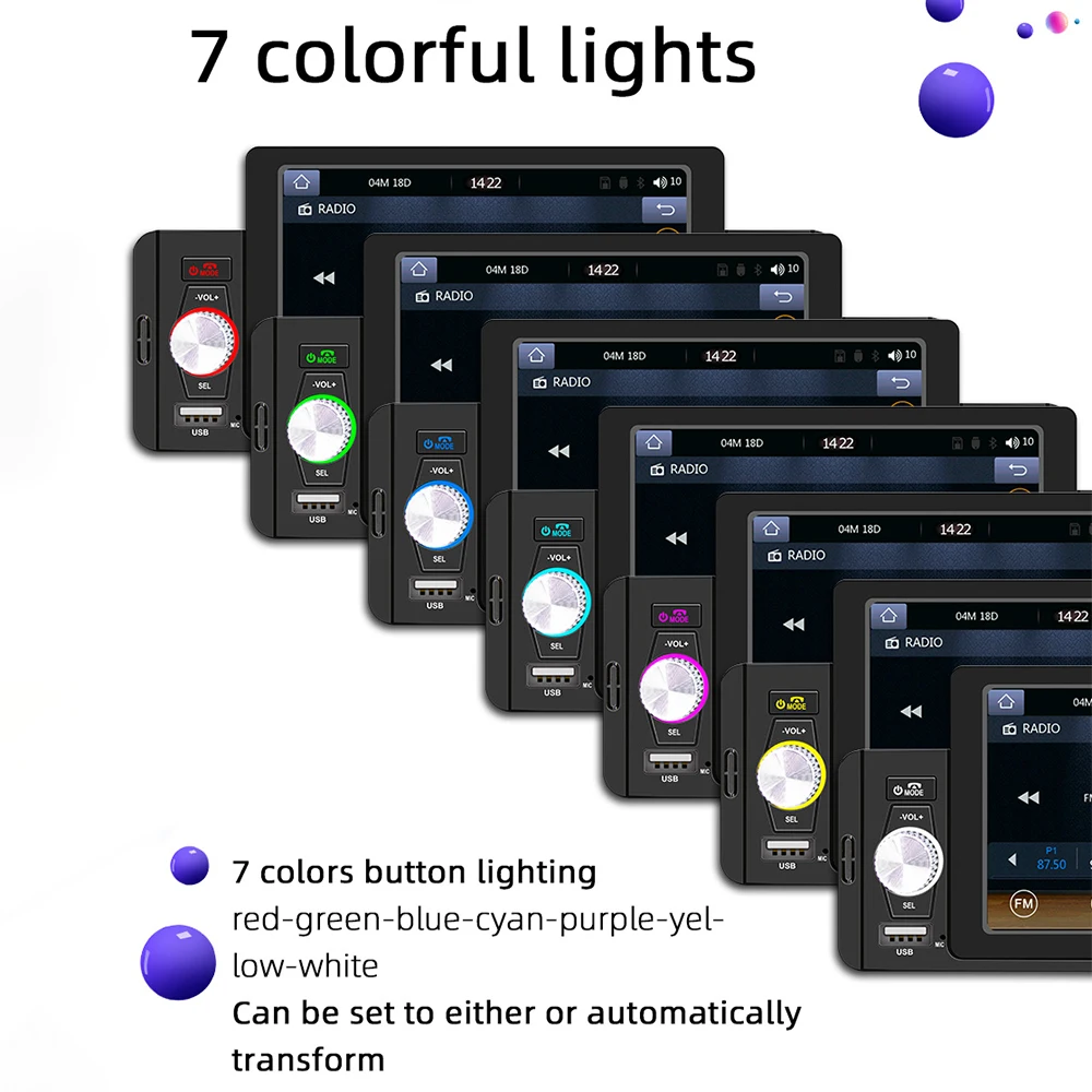 Sff1933714264400e90202541f0af0afeW Gearelec 5 inch Car Radio 1 Din CarPlay Android Auto Multimedia For Volkswagen Nissan Toyo Bluetooth MirrorLink FM Receiver