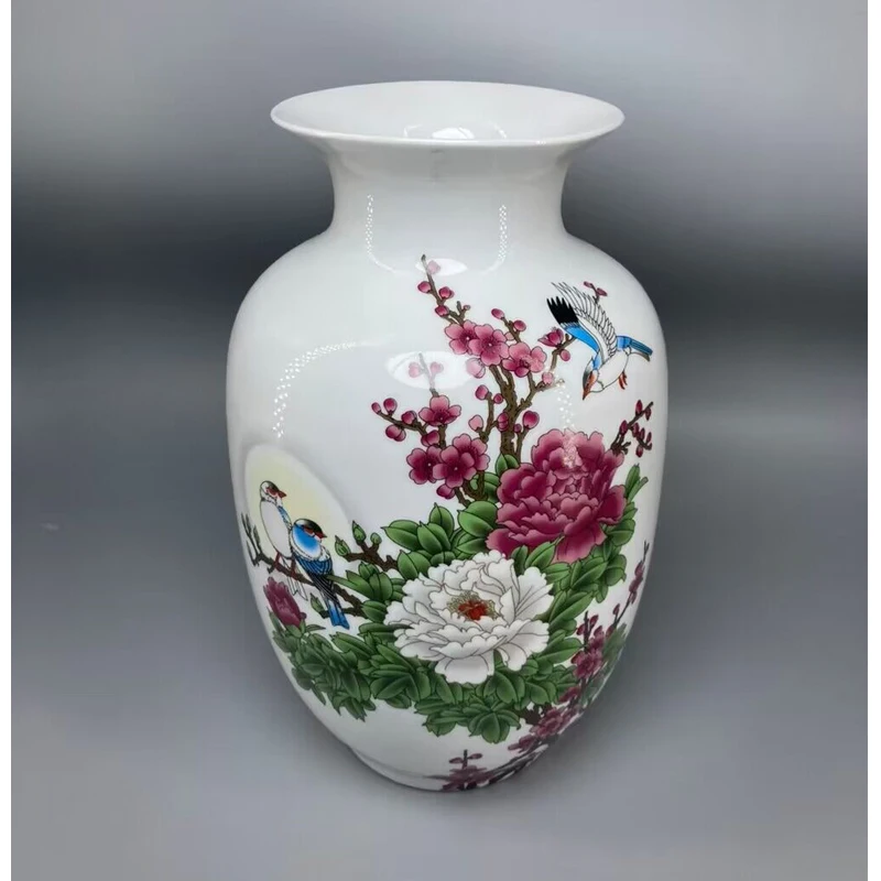 Ceramics Vase for Home Furnishing Decoration, Crafts, Palace Table, Fake Flower Pot, Ornaments, Florero Flower Vase, High 23 cm 5
