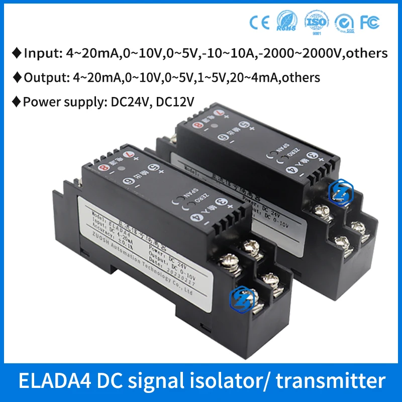 DC 10A Current 2000V Voltage Transducer 4-20mA/0-5V/10V/75mV Signal ...