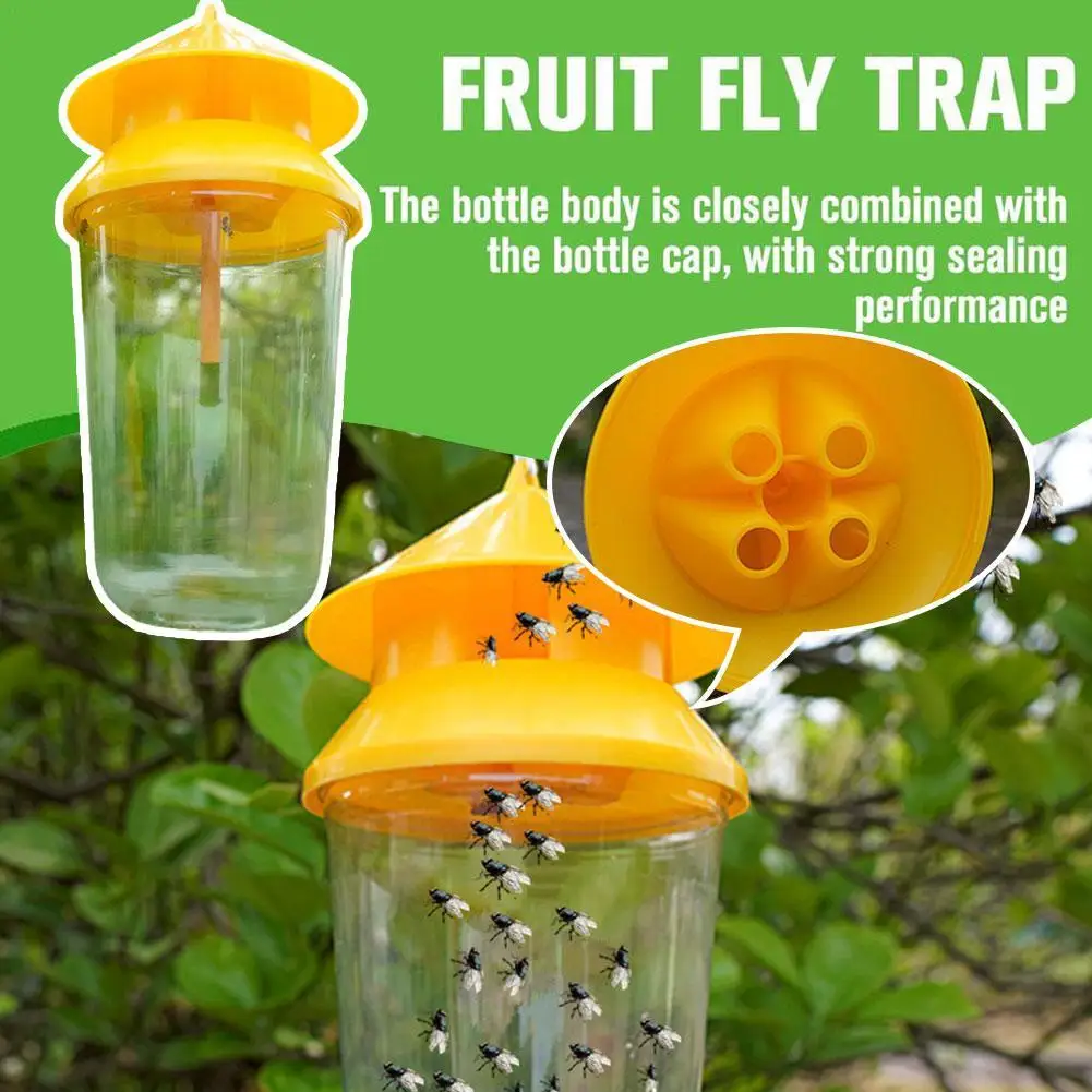 

Outdoor Fruit Fly Traps Hanging Flies Bait Trap Fly Repellent for Outdoor Use Only Effectively Protecting Fruits Vegetables