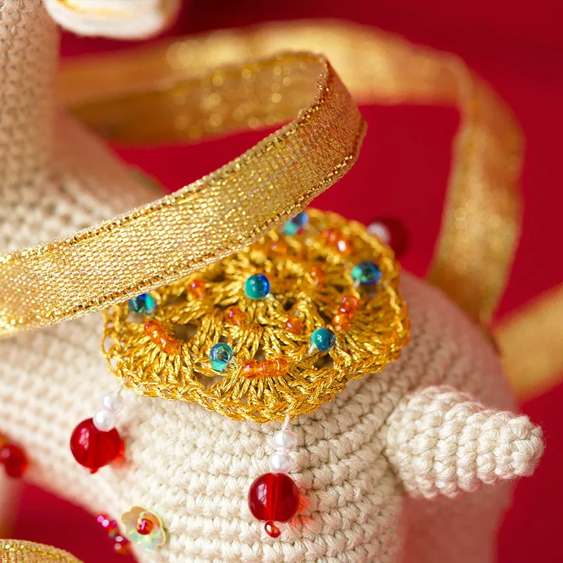 Sunsan's Family Crochet Diy Package The Nine-color Deer King Doll Material Bag Knitting Crochet Dolls Soft Yarn Cotton Toys