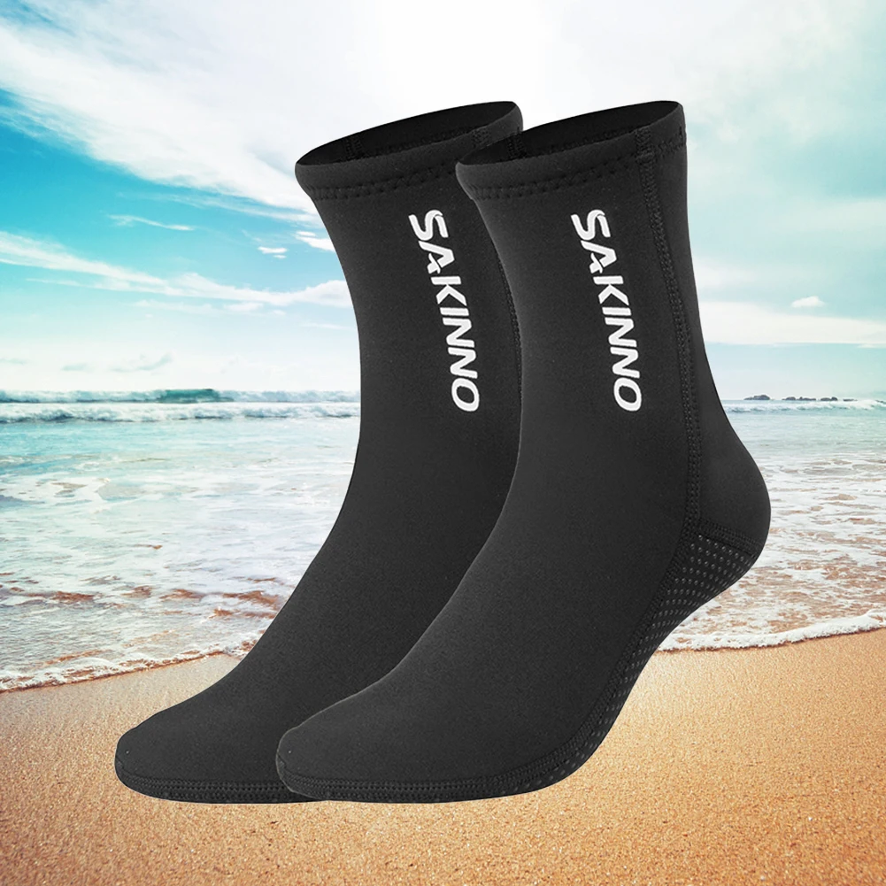 Water Sport Socks 3mm Neoprene Diving Socks Shoes Water Boots Non-slip Beach Boots Wetsuit Shoes Warming Snorkeling Diving Surfing Socks For Adult