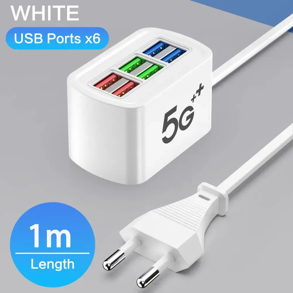 USB Charger Socket Multi Port Fast Charging Charger Power Adapter For iPhone Sam