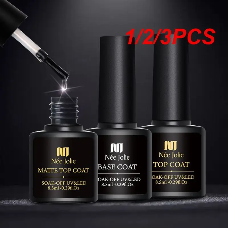 1/2/3PCS Clear Nail Gel Professional Finish High-quality Clear Nail Gel Top Coat Chip-resistant Popular Uv Varnish