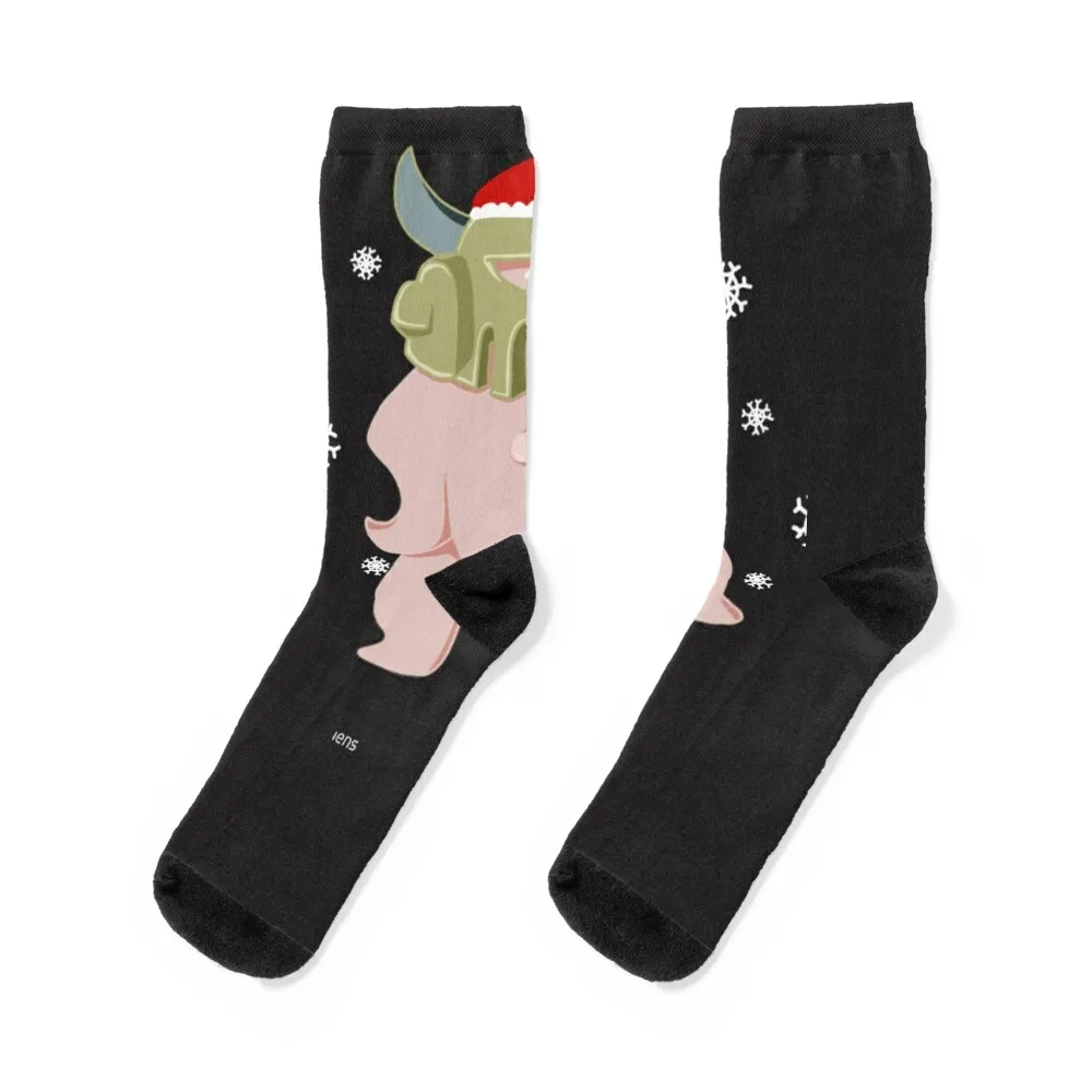 

Festive Snowy Nurgling Socks valentine gift ideas cycling warm winter Luxury Woman Socks Men's